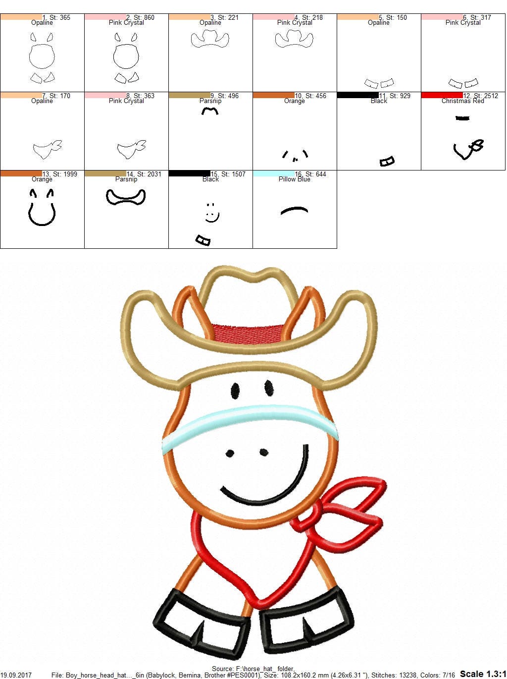 Little Cowboy Horse Boy Applique