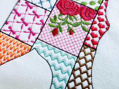 Patchwork Horse face Farm animal patterned Horse head silhouette