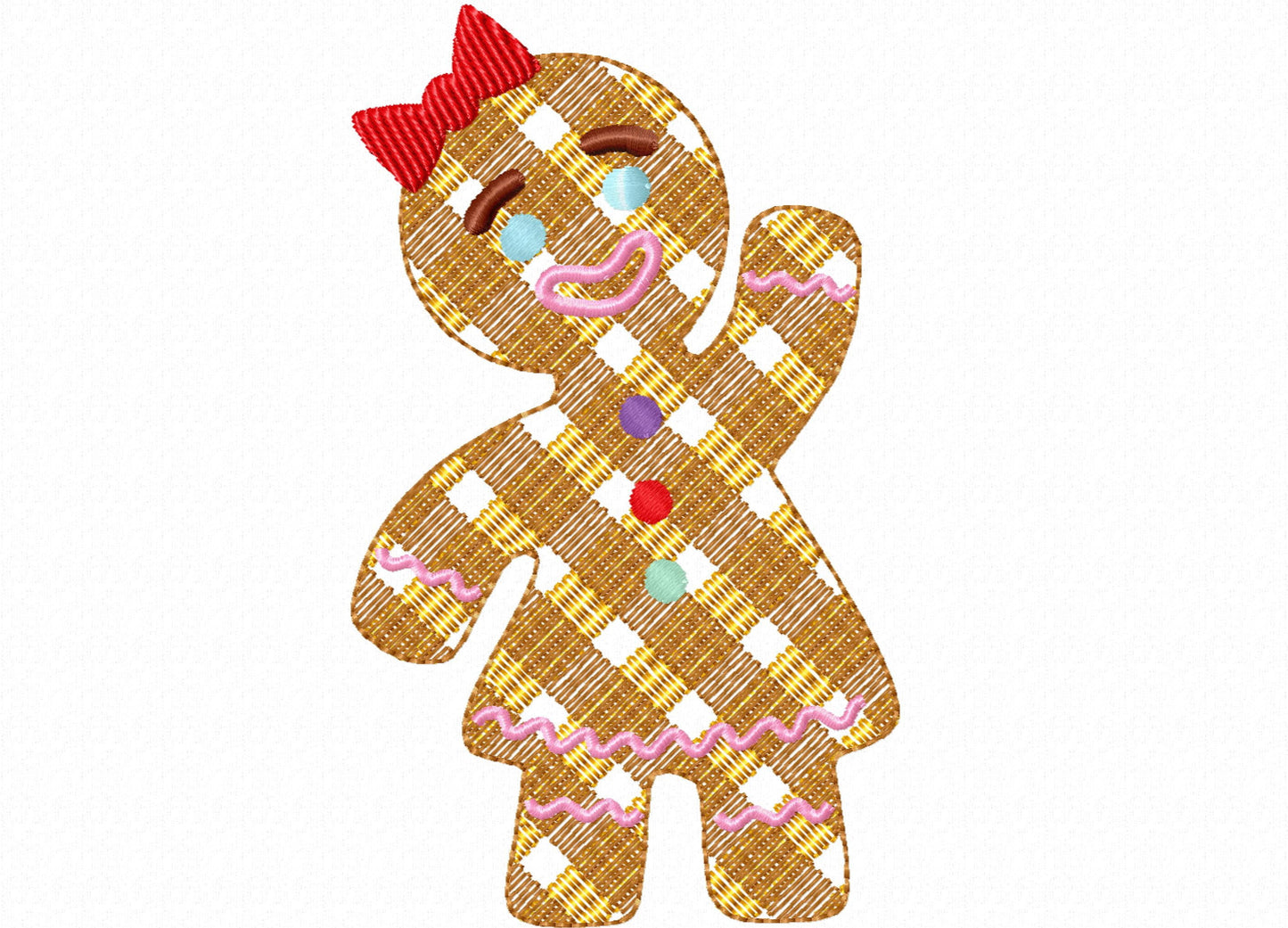 Little Plaid Gingerbread Man Girl