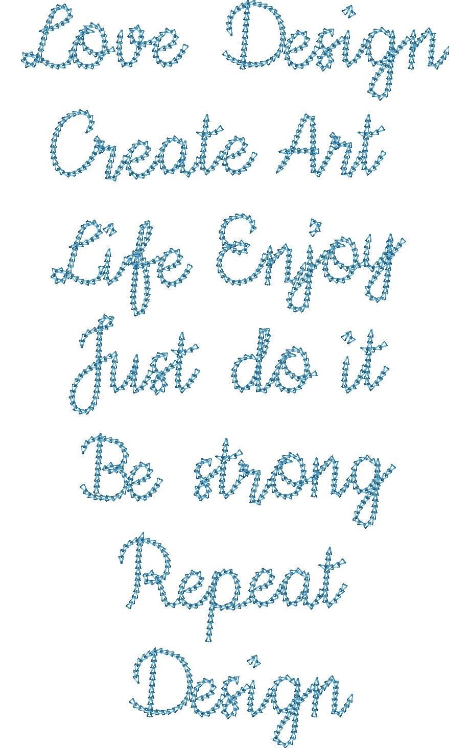 Mini Chain Stitch Handwritten Script Font