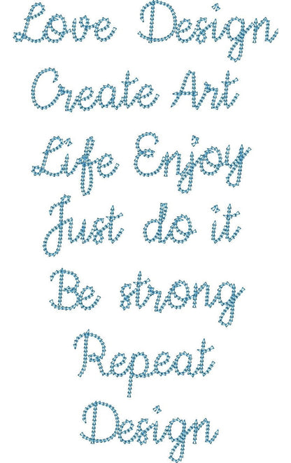 Mini Chain Stitch Handwritten Script Font