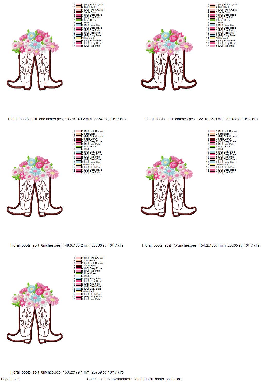 Cowboy Cowgirl Boots and Fringed Flower