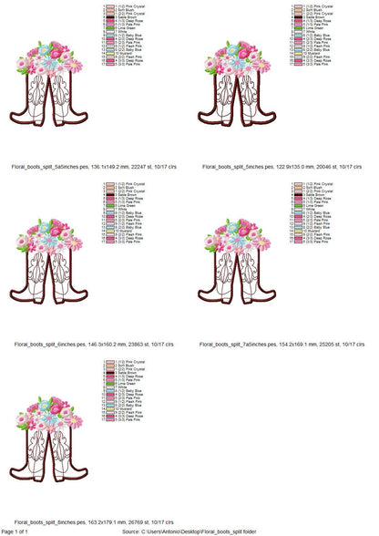 Cowboy Cowgirl Boots and Fringed Flower