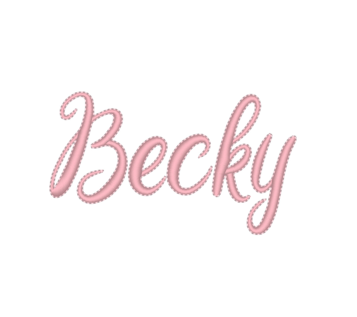 Handwritten Font with Outline Becky