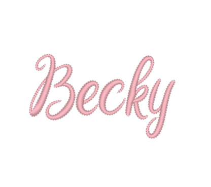 Handwritten Font with Outline Becky