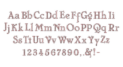 Buffalo Gingham Plaid Patterned Font