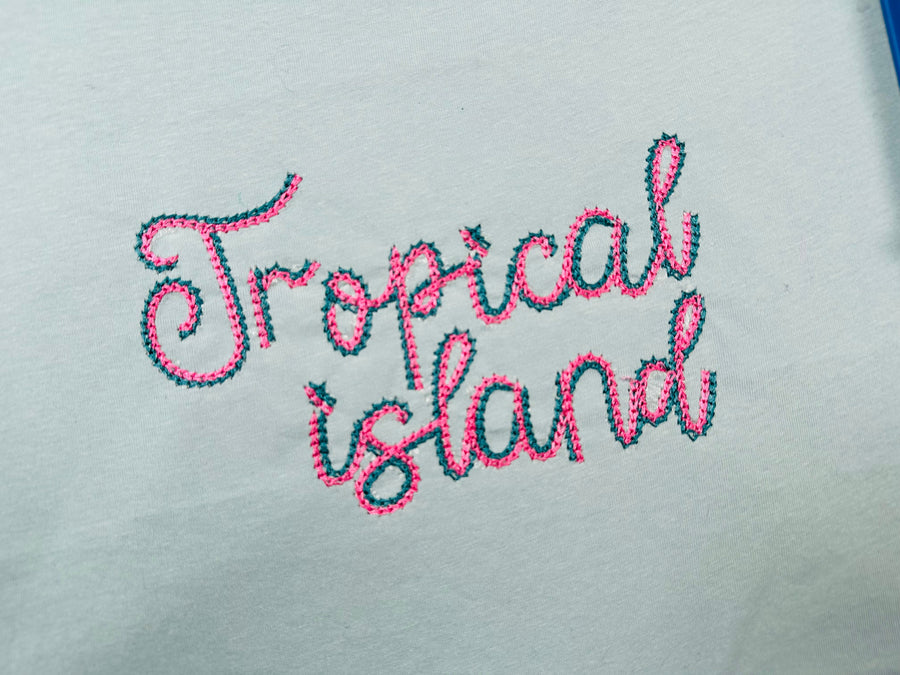 Double Light Chain Stitch Font