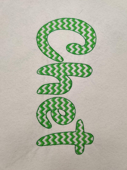 Chevron RIC RAC Font light sketch outline machine embroidery font