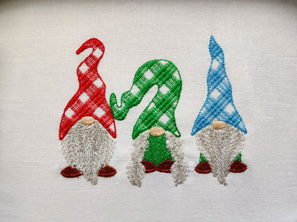 Gingham Plaid Gnome Trio