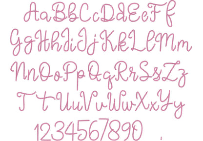 Bold Dense Chain Stitch Script Font