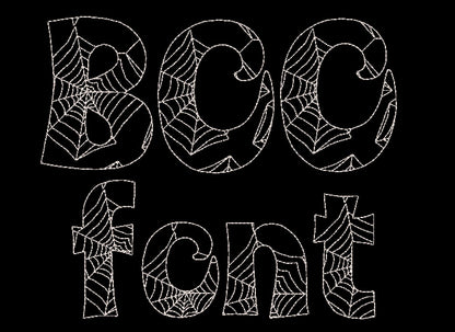 Boo Halloween Spiderweb Font