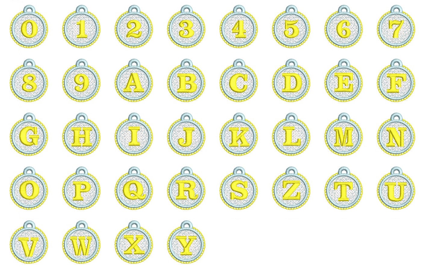 Monogram A-Z Name Angel Wings FSL with Bow Hanger Full Set Freestanding