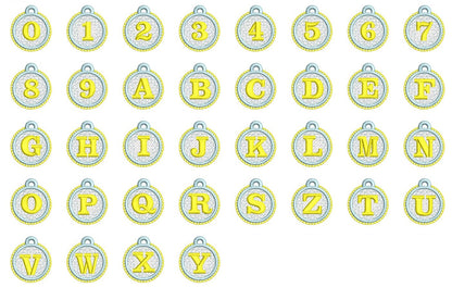 Monogram A-Z Name Angel Wings FSL with Bow Hanger Full Set Freestanding