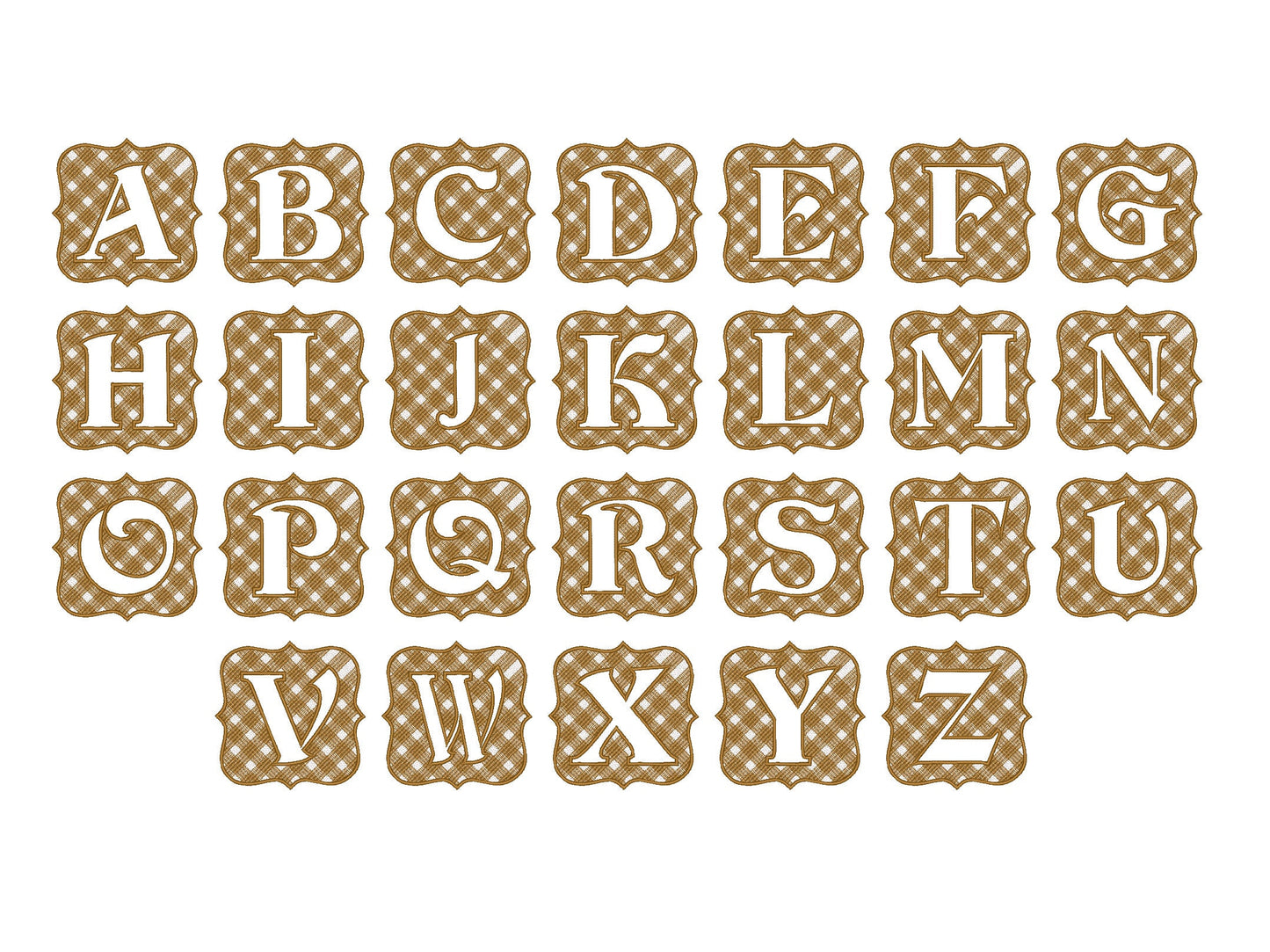 Embossed Towel Bold Monogram Font