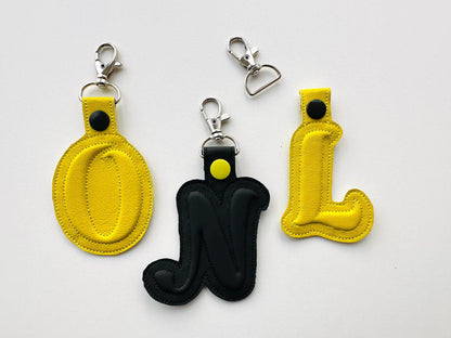 Puffy Puff Foam Monogram Keychain