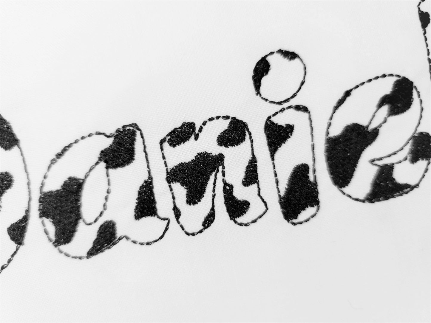 Cow Spots Patterned Font Daniel