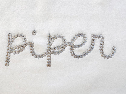 Extra Bold Chain Stitch Handwritten Font Piper