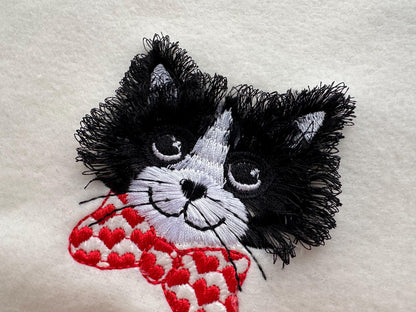 Fringed Kitty Cat with Bow Tie
