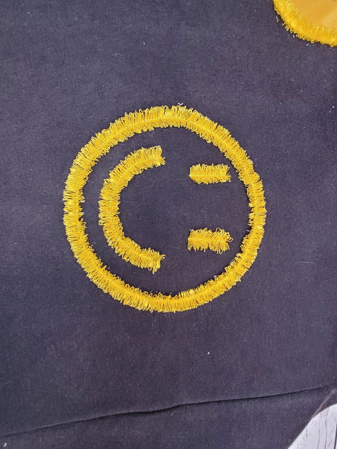 Big Fringed Happy Face Outline