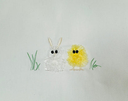 Fringed Easter Bunny and Chick Friends