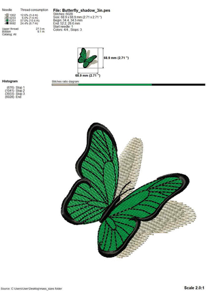 Realistic Small Butterfly 3D Dimensional Effect