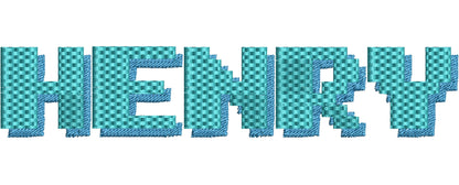 Pixel Miner Bricks Block Type Shadow Font