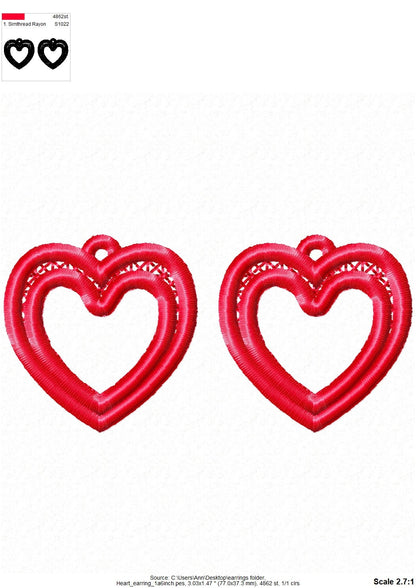 Cute Valentine Heart Earrings Charm