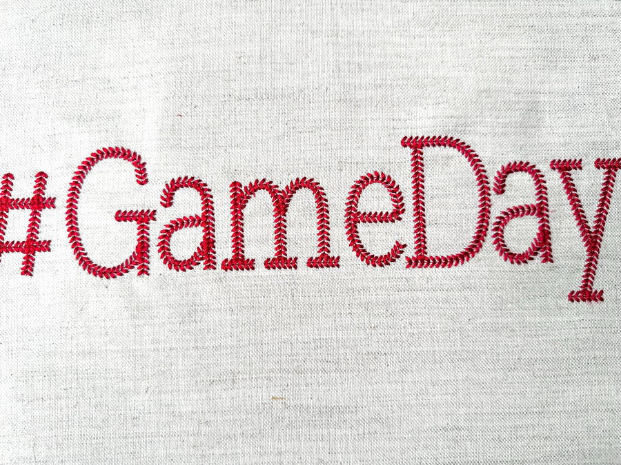 Baseball Stitch Block Varsity Font