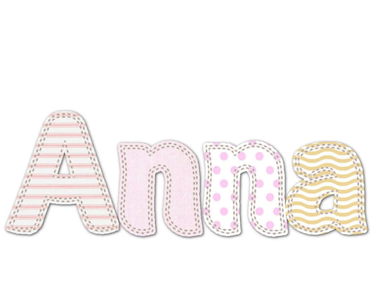 Raggedy Edge Applique Font George