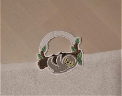 Little Sloth Towel Hanging Hole Topper