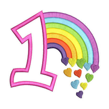 Cute Rainbow Birthday Numbers