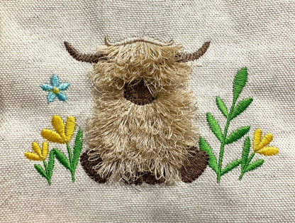 Fringed Longhorn Highland Little Cow Calf