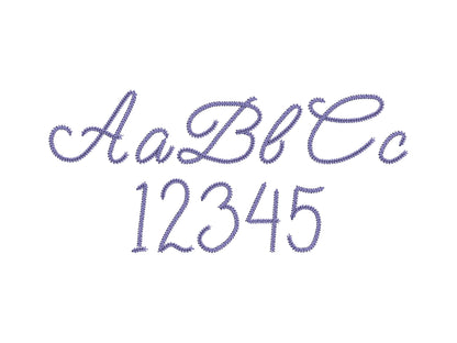 Tiny Chain FONT machine embroidery designs small sizes 1 up to 3 inch