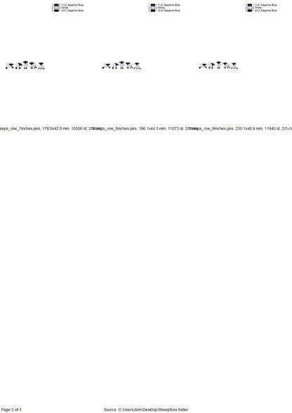 Fringed Sheep Lamb Set of 5