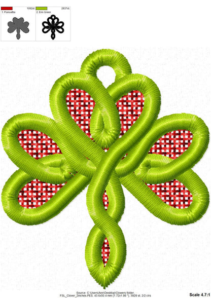 Celtic Clover Charm Necklace FSL