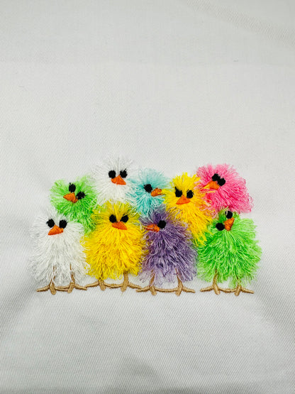 Fringed Little Chick Flock of 9