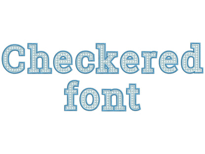 Classy Plaid Patterned Font Applique