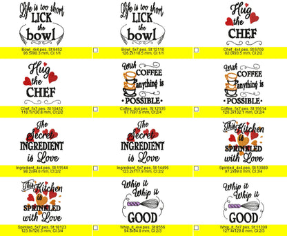 Kitchen Quote Towel Set of 6