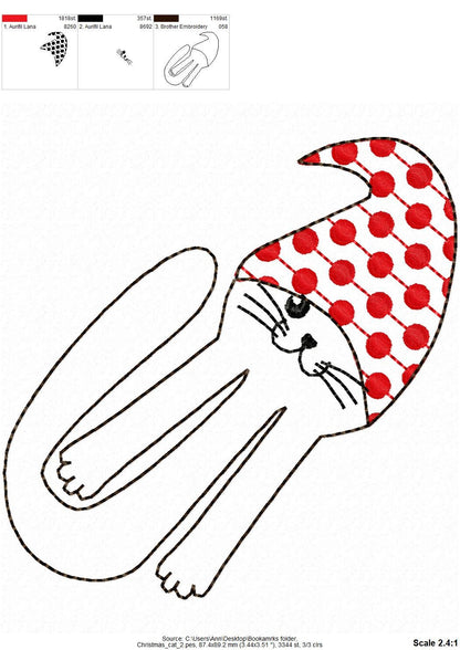 Christmas Gnome Cat Bookmark Set