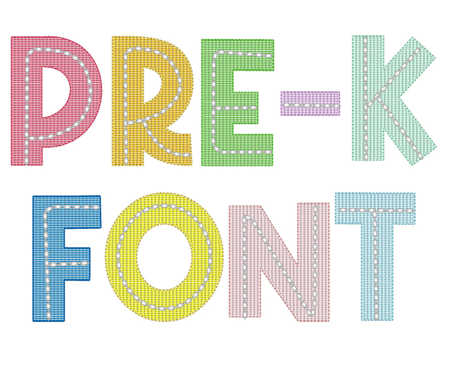 Light Stitch Preschool Pre-K Font