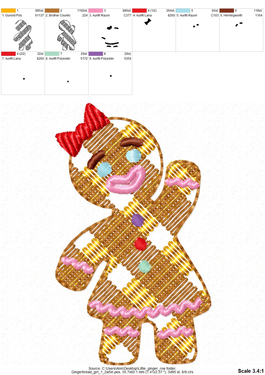 Little Plaid Gingerbread Man Girl