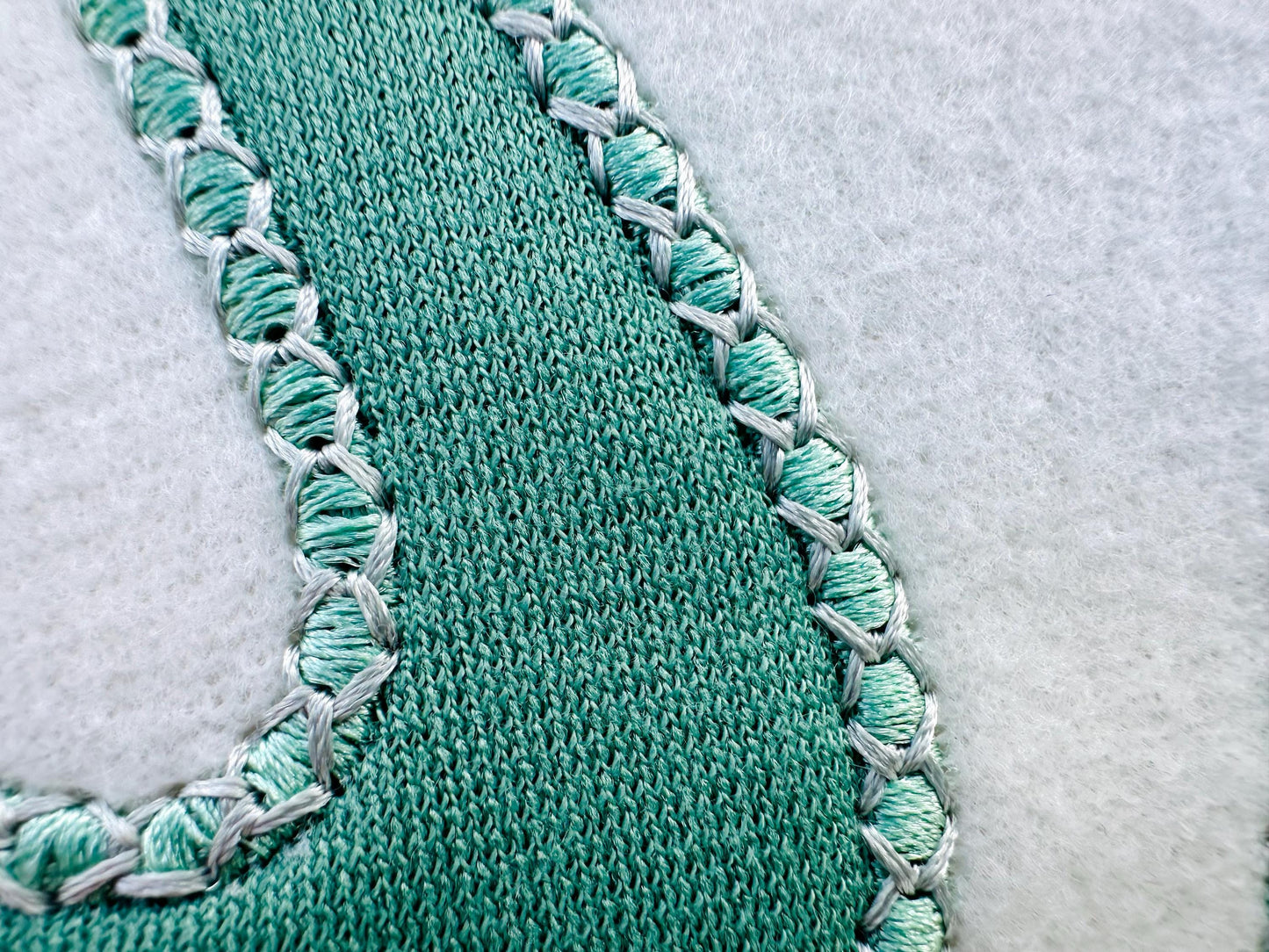 Greek Tall FONT Applique satin stitch and diamond top stitch Monogram