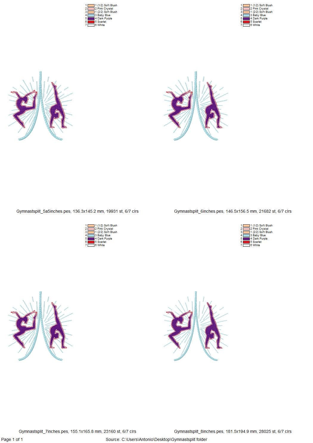 Gymnast Dancer Split Side Seam