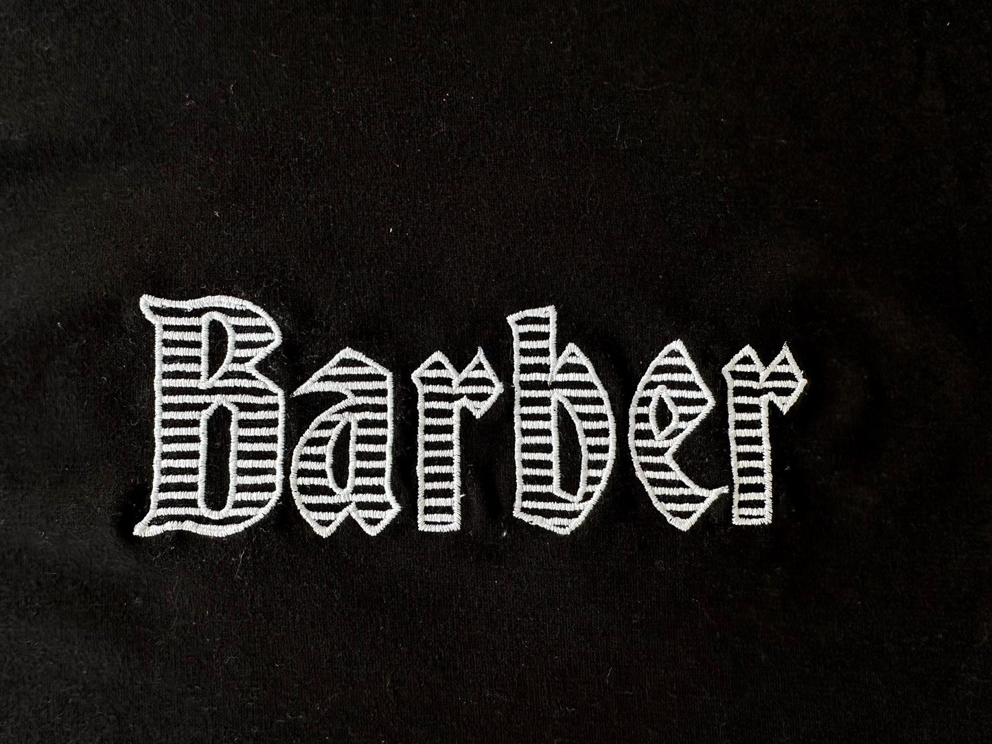 Striped Old Fashioned Font Barber