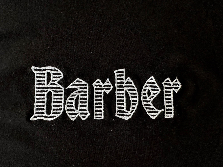 Striped Old Fashioned Font Barber