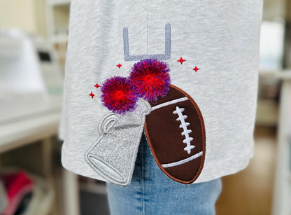 Cheerleader Fringed Pom Poms Football