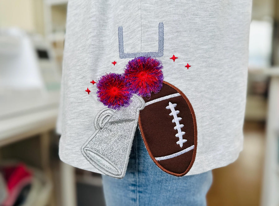 Cheerleader Fringed Pom Poms Football