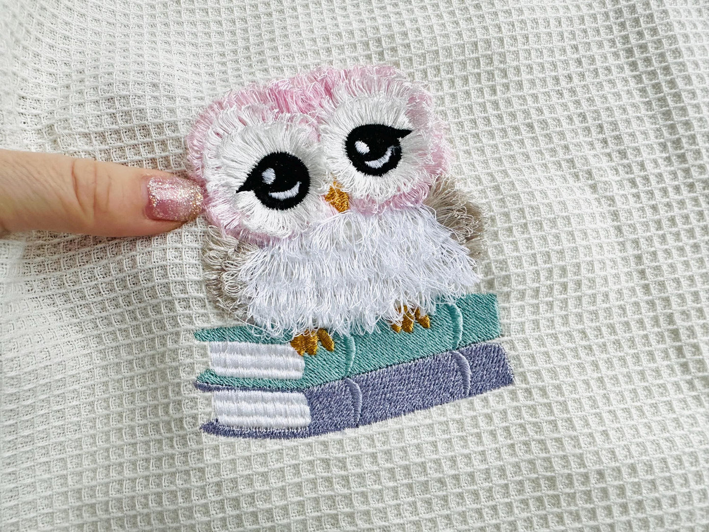 Cute Fringed Owl Reading Book