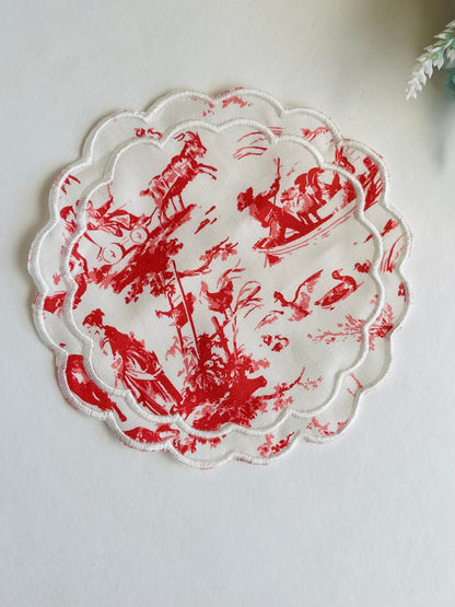 Scalloped Napkin Coaster Doily ITH