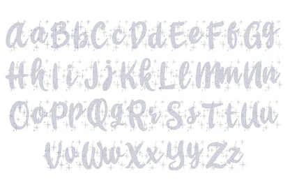 Sparkle Glitter Font Night Starry Sky